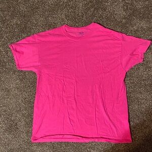 Fruit of the Loom Bright Pink Short Sleeve Tee